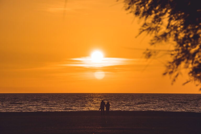 Beautiful beach sunset